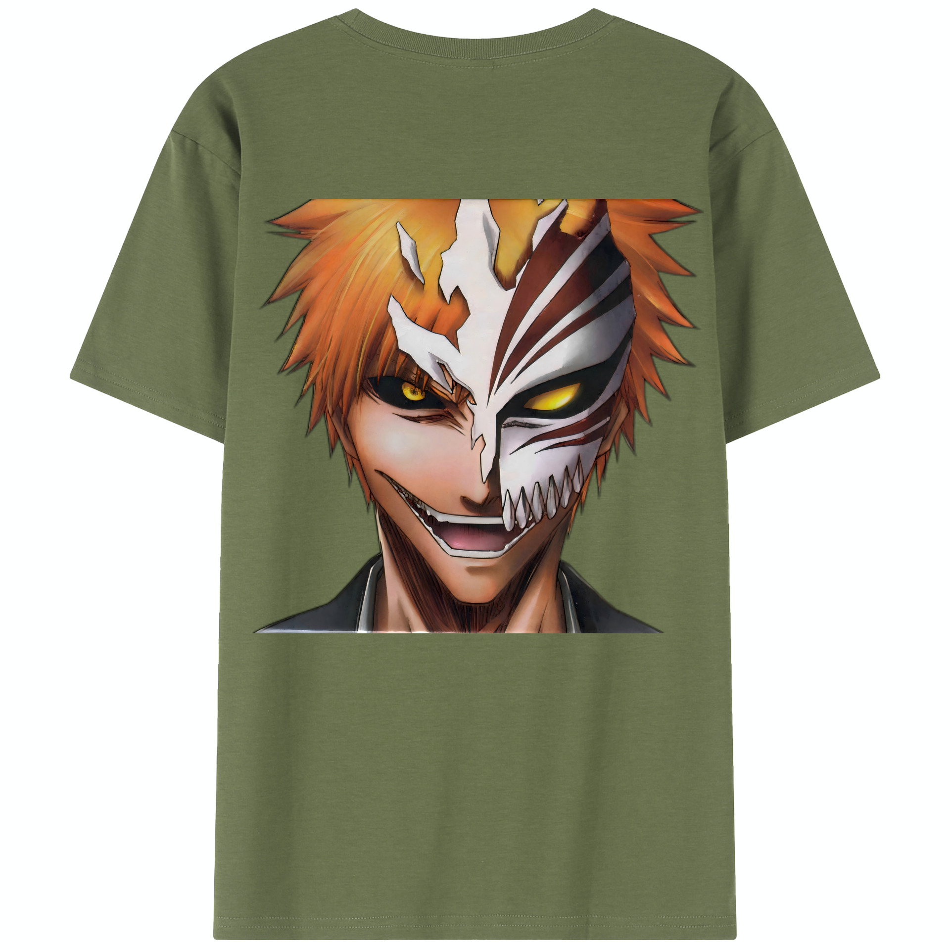 （画像用） ブリーチ 黒崎一護（くろさき いちご）BLEACH Kurosaki Ichigo 綿100％半袖Tシャツ（背面プリント）